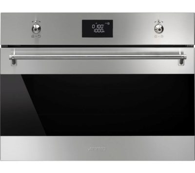 SMEG SF4390MCX Built-in Combination Microwave - Stainless Steel & Black Glass SMEG SF4390MCX Built-in Combination Microwave - Stainless Steel & Black Glass